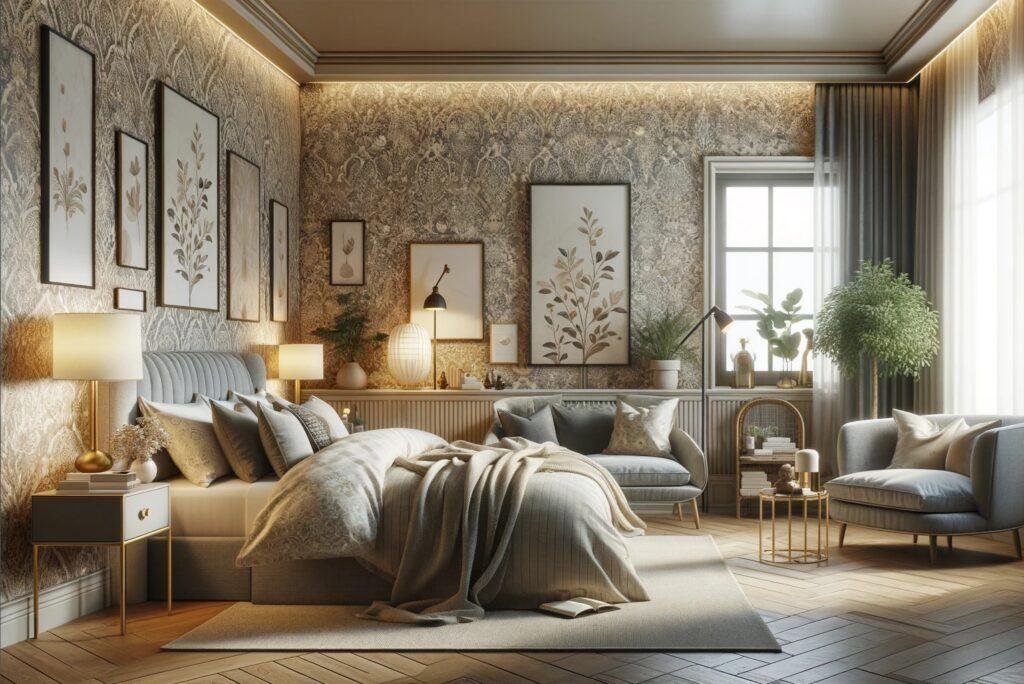 Papier peint pour une chambre adulte