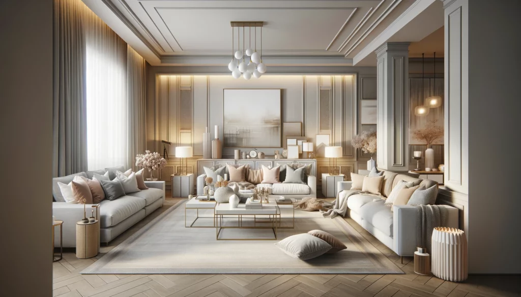 Utilisation de couleurs douces et neutres