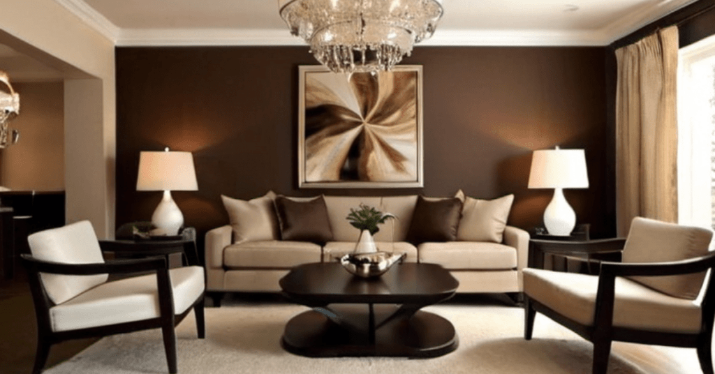 Champagne luxueux et brun foncé
