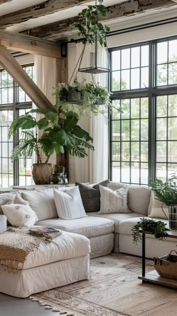 Le mobilier mélanger l'ancien et le nouveau pour le style ferme moderne