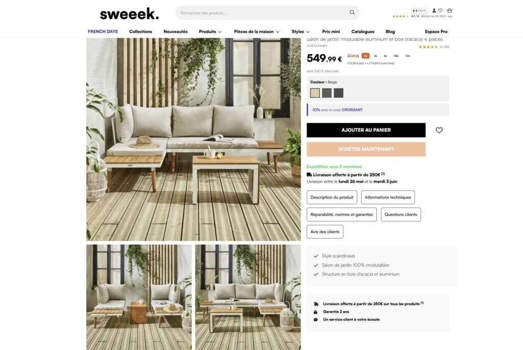 test et avis sweeek