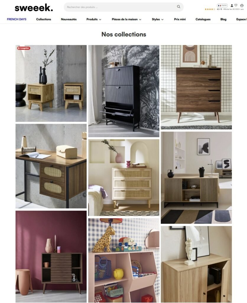 collection produits sweeek