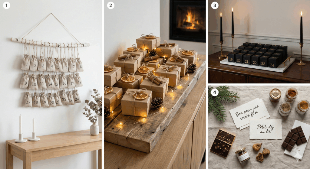 5 modèles de calendriers DIY pour Noël