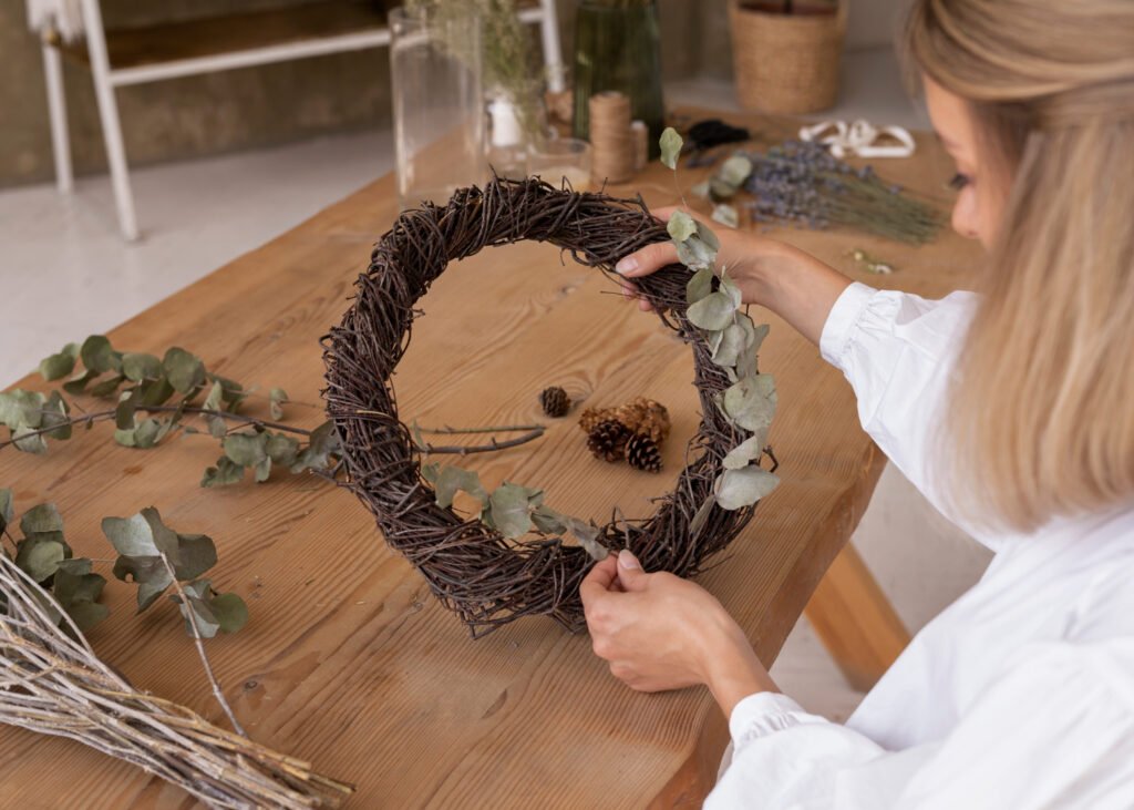 DIY couronne Noël Eucalyptus frais DIY couronne Noël Eucalyptus frais