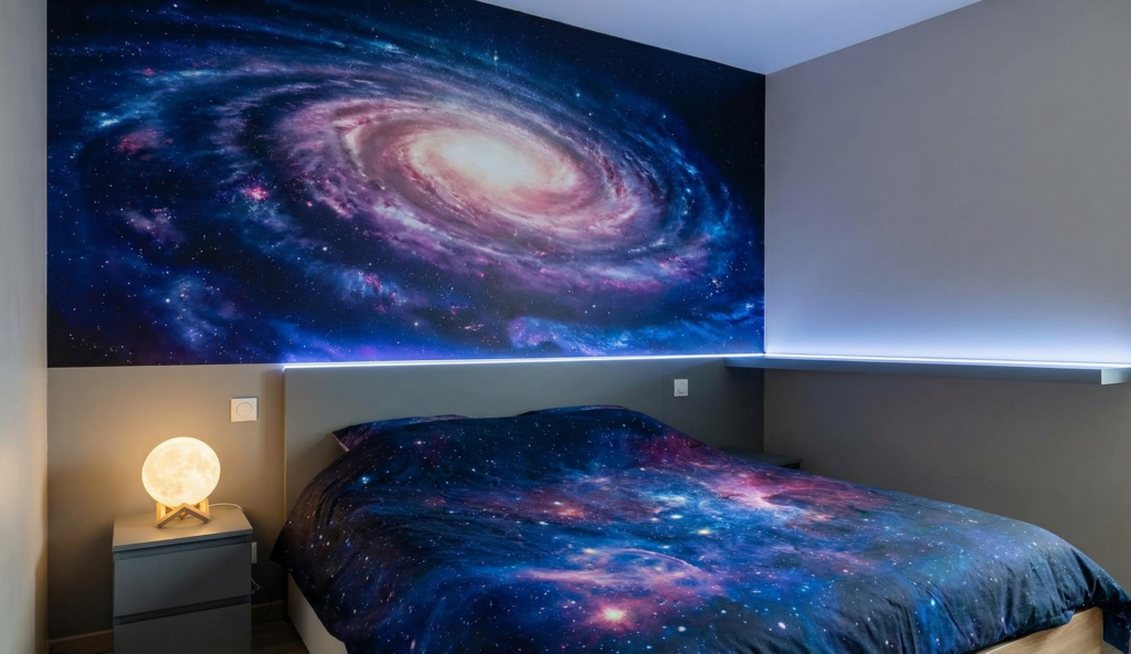 Chambre Ovniprésent dormir dans une galaxie