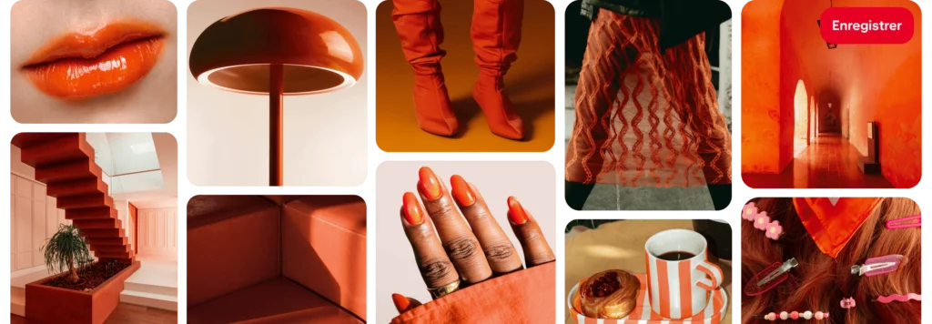 Orange Topaze Persimmon Couleur 2026 Pinterest Palette 