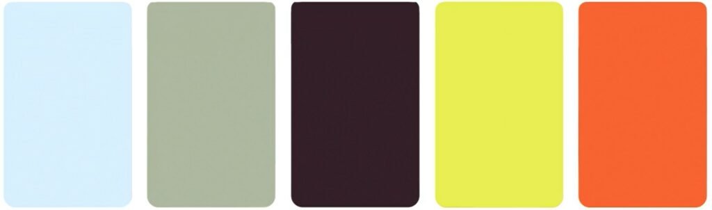 couleurs de la palette Pinterest 2026 
