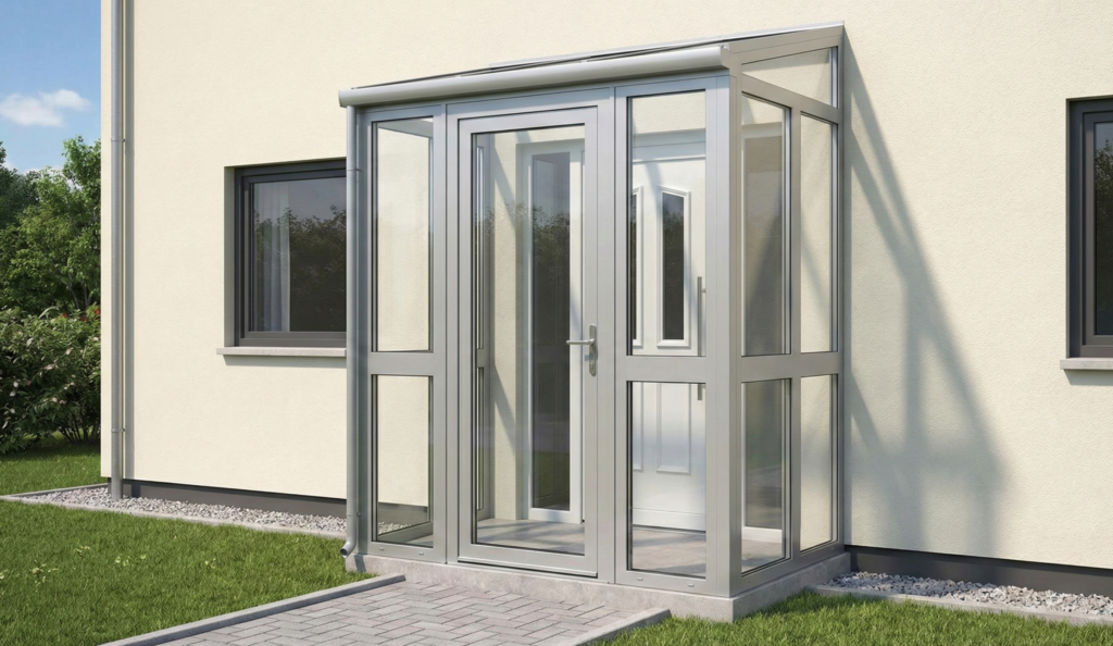 sas d'entrée vitré en aluminium