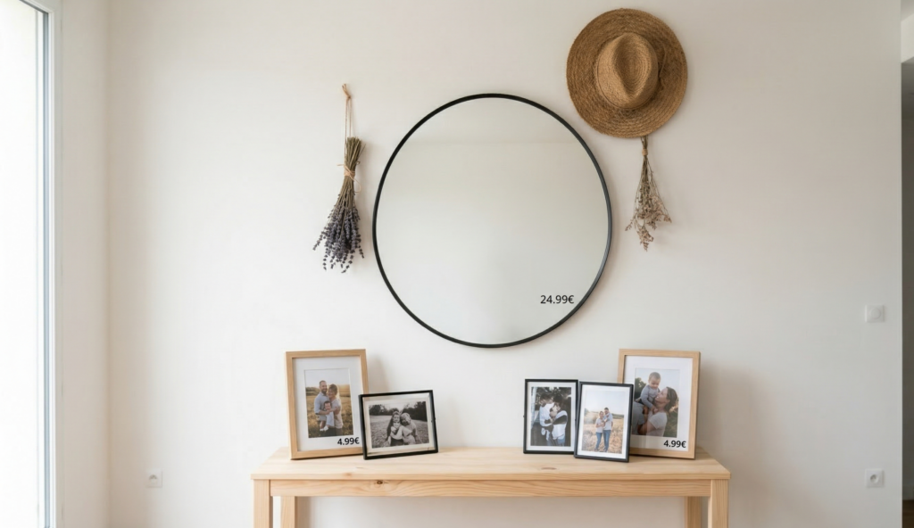 Déco Murale Pas Chère Duo Miroir & Cadres Petit Prix